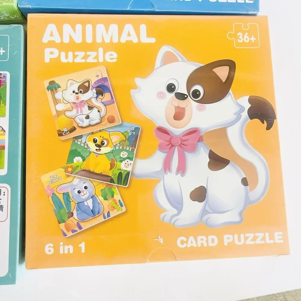 24‎ Sets Kids Puzzle Cartoon Animal Fruits Traffic Occupation Jigsaw Puzzle
